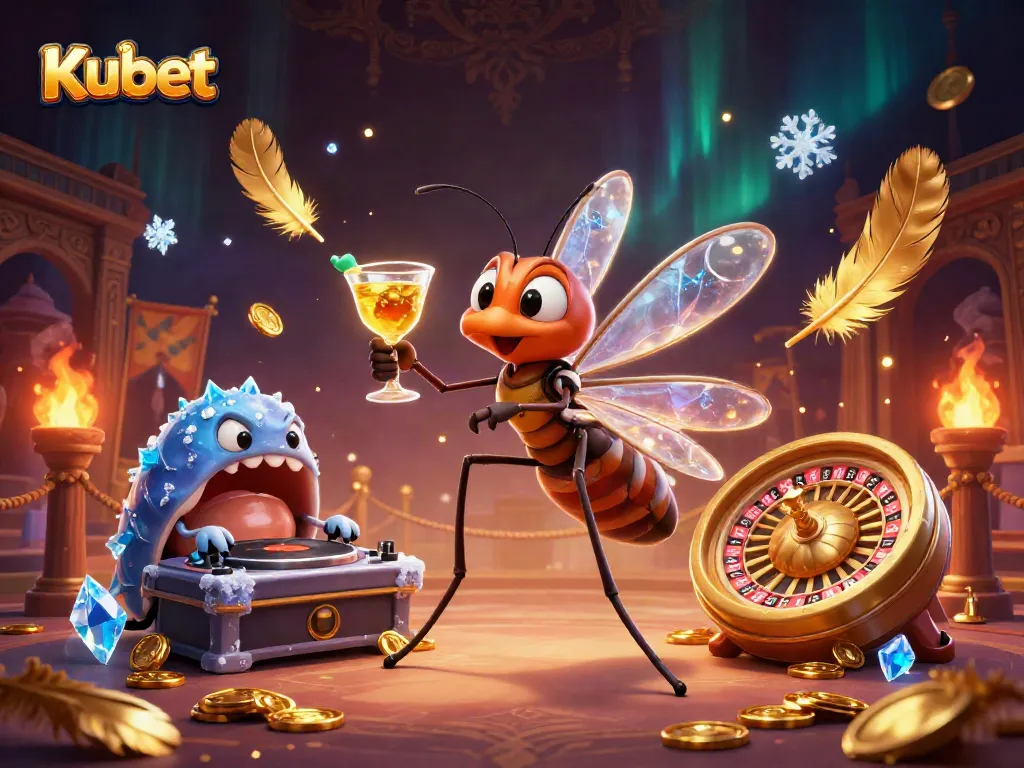 Kubet live casino experience featuring a vibrant 3D cartoon scene with unique characters and gaming elements.