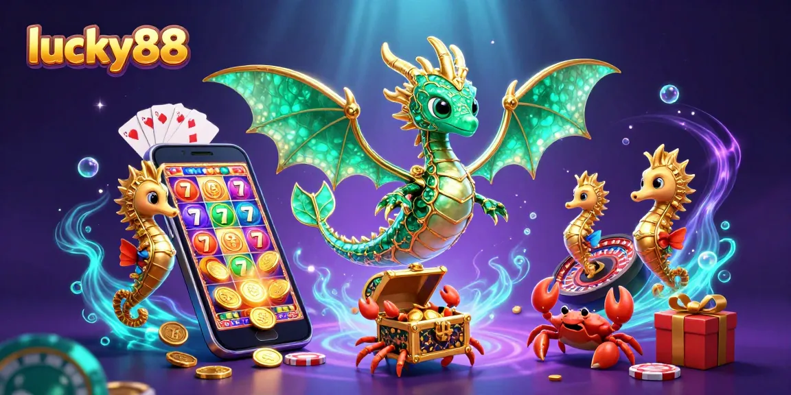 Spin the reels of lucky88 with a vibrant underwater casino scene featuring treasure and mystical creatures.