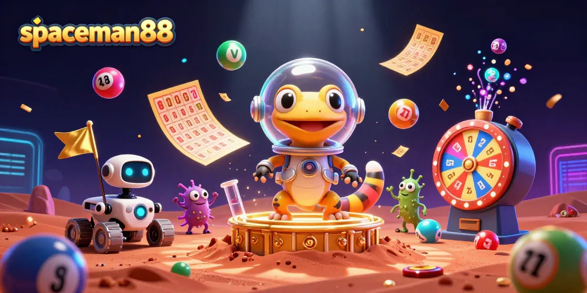 Join the spaceman88 Martian gecko in a vibrant space casino adventure with thrilling games!