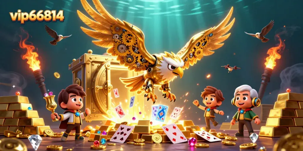 Catch exciting riches at vip66814 with a dynamic casino scene showcasing wealth and 3D characters.