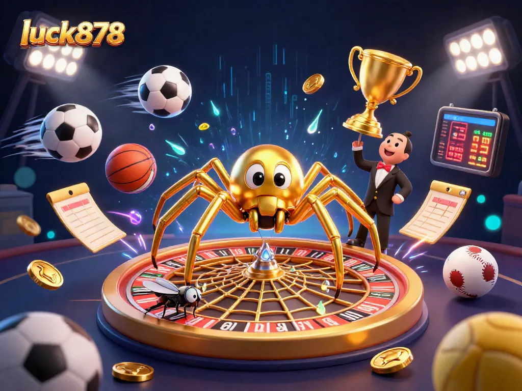 Engage in thrilling bets with luck878 at a vibrant casino scene featuring dynamic characters and electric energy.