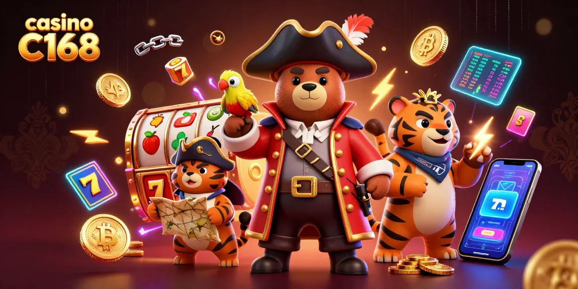 Experience winning moments at casino C168 with vibrant 3D characters and engaging gaming elements