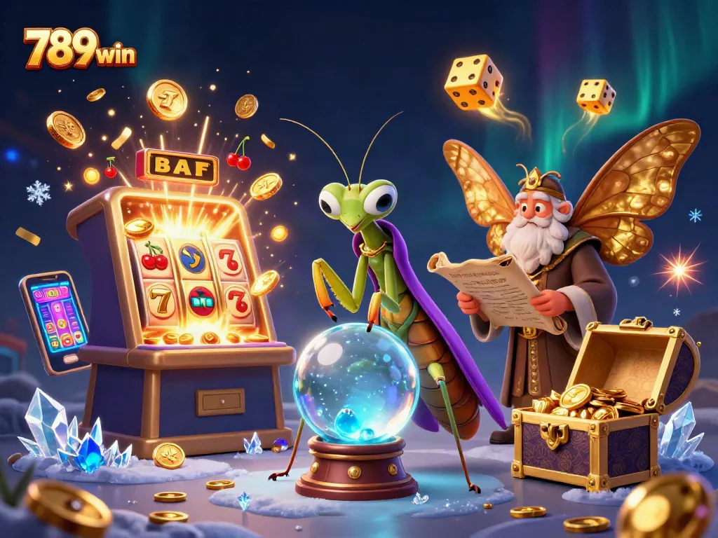 Win big at 789win with an enchanting scene of a fortune teller and casino elements