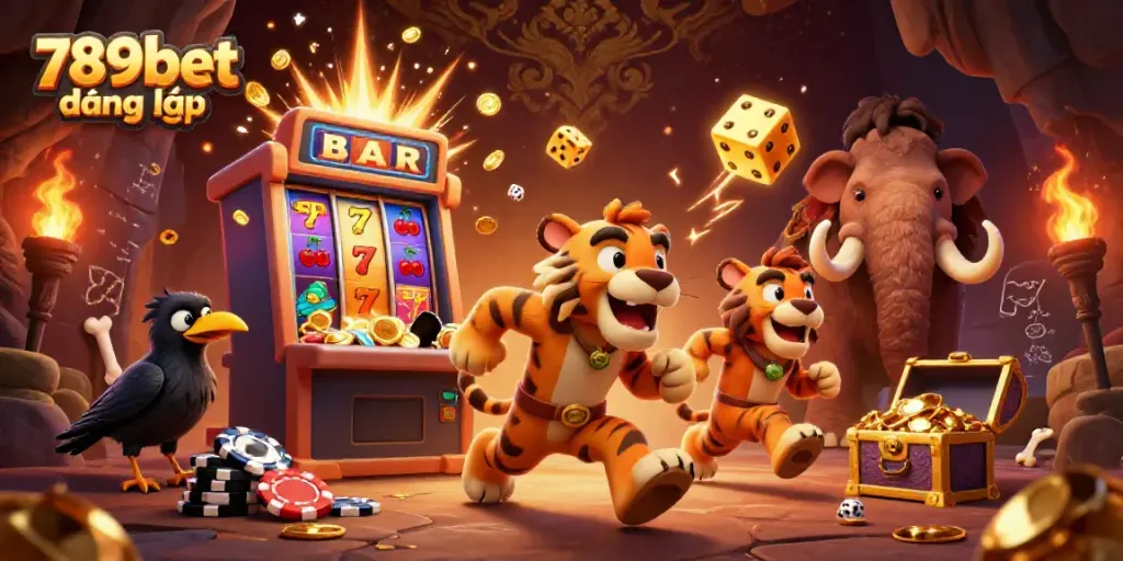 Experience 789bet đăng nhập in an exciting casino scene with vibrant characters and dynamic game elements.