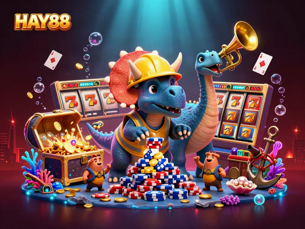Experience thrilling wins at HAY88 casino with an exciting 3D celebration scene.
