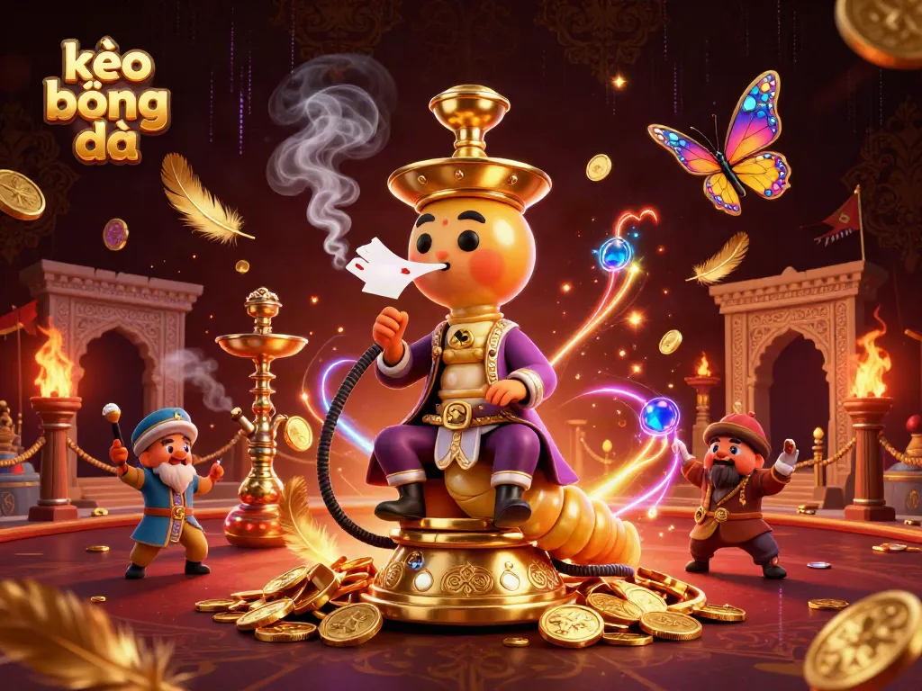 Discover vibrant kèo bóng đá strategies through an enchanting 3D casino illustration, featuring rich elements of gameplay.