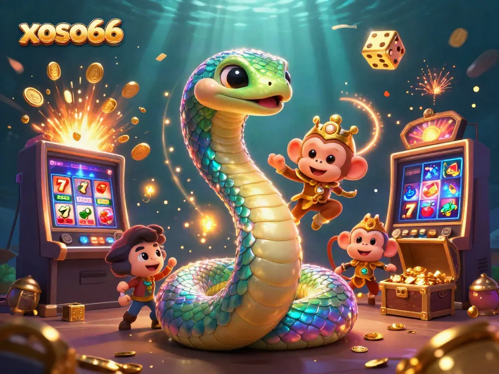 Experience the excitement of xoso66 with vibrant casino visuals and a jackpot explosion theme.