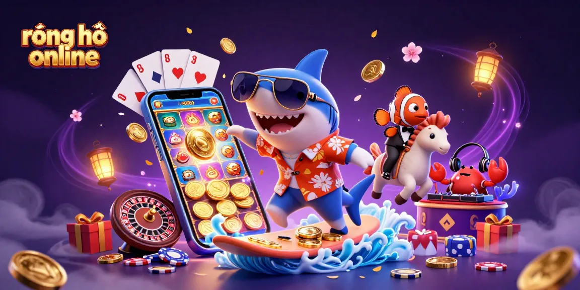 Win big with rồng hổ online in this vibrant 3D casino illustration filled with energy and excitement.