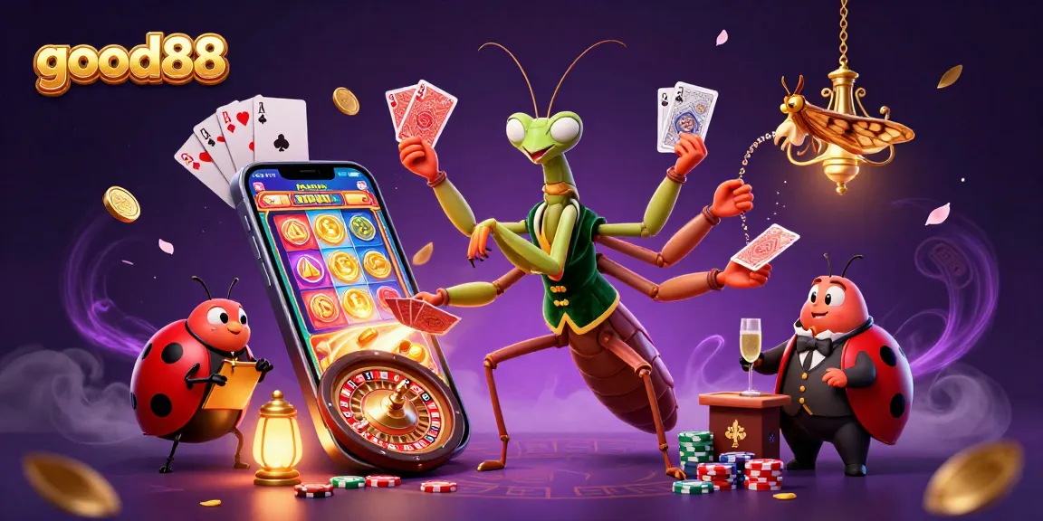 Experience thrilling gaming action at good88 with vibrant 3D casino characters and dynamic elements.