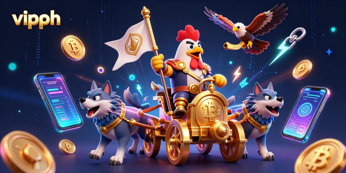 Experience excitement at vipph with the rooster warlord in a vibrant casino setting.