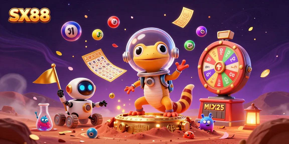 SX88 brings excitement to online gambling with colorful lottery balls and vibrant banners.