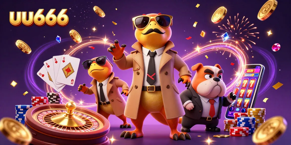 Experience the excitement of uu666 in a dynamic VIP casino scene with raptors and treasures