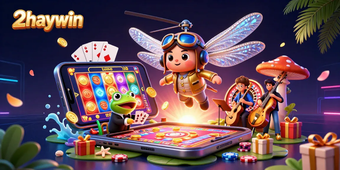 Engage in thrilling gambling at 2haywin with vibrant slot games, dynamic characters, and exciting casino elements.