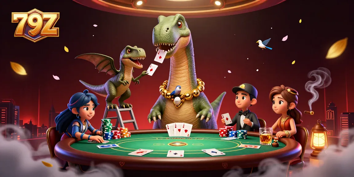 Experience thrilling gameplay at 79Z with a vibrant casino scene featuring poker elements.