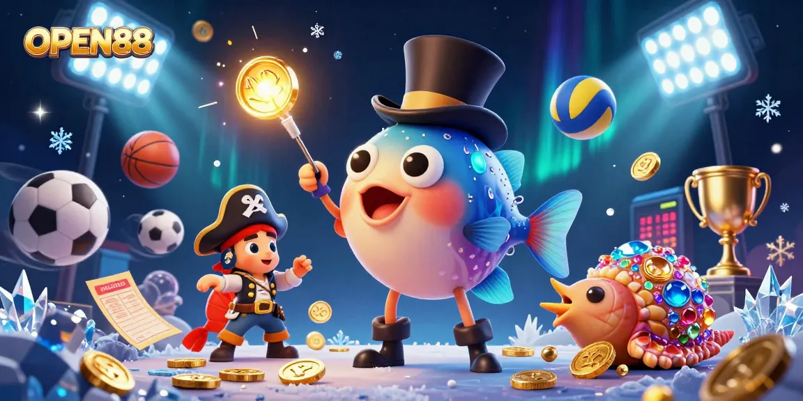 Engage in thrilling games at OPEN88 while enjoying vibrant 3D illustrations of casino excitement.
