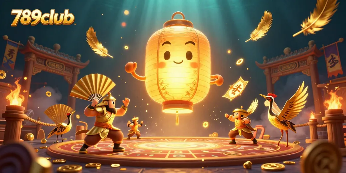 Play engaging games at 789club, featuring golden lantern spirits and vibrant casino scenes.