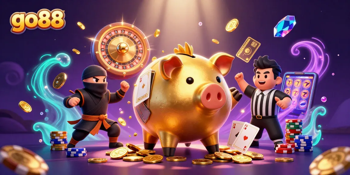 Experience the thrill of go88 with our vibrant 3D casino illustration featuring epic characters and gaming elements.