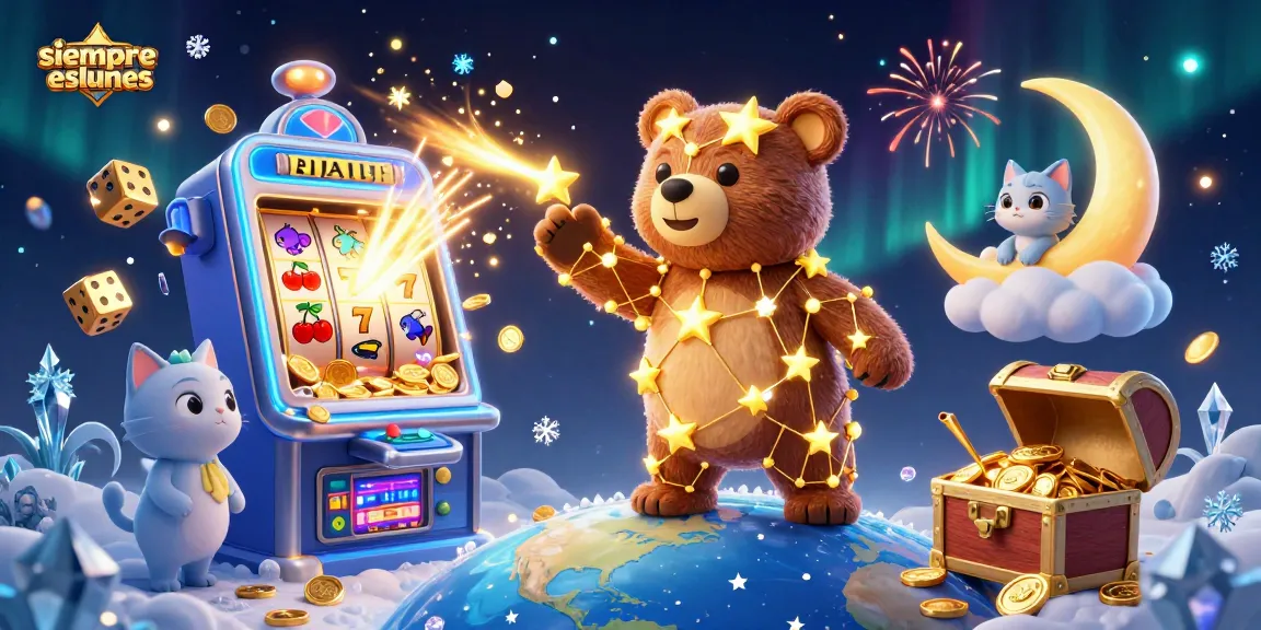Experience the vibrant universe of siempreeslunes with a constellation bear and casino games.