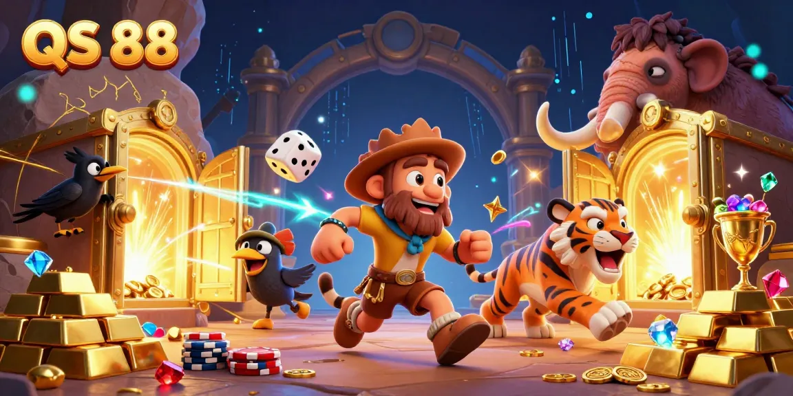 Engage with the thrilling world of QS 88 as cavemen and sabertooths bring prehistoric fun to casino games.