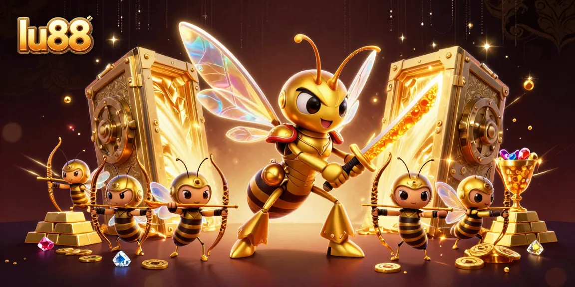 Join the thrilling adventure at lu88 with a giant golden hornet and its loyal bee archers!